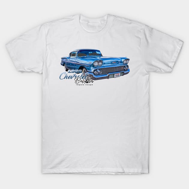 1958 Chevrolet BelAir Impala Coupe T-Shirt by Gestalt Imagery